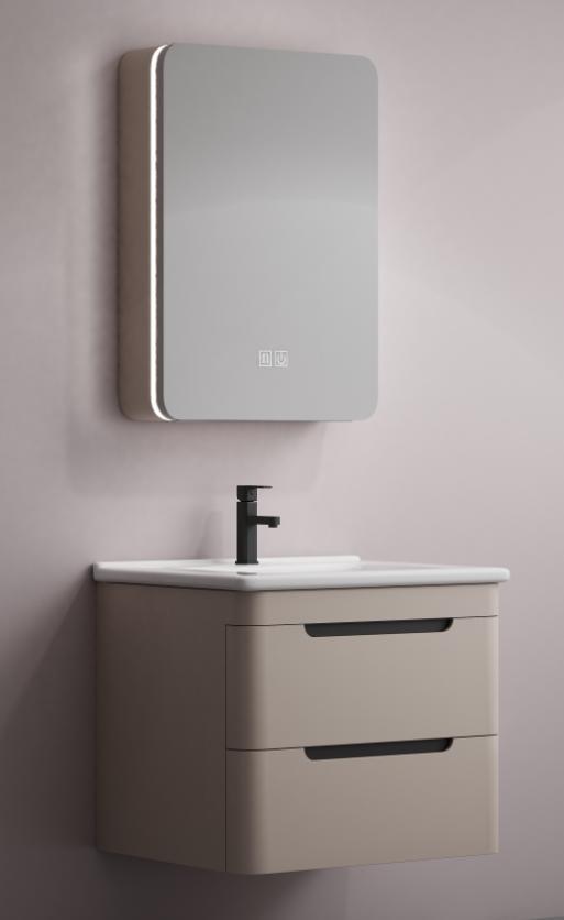 Vittoria Set Lavaman + Pasqyrë GRAY LIGHT 80×47