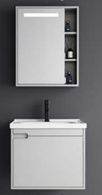 Vittoria Set Lavaman + Pasqyrë GRAY LIGHT 100×47